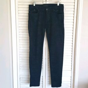 ROCK & REPUBLIC Black Scales Moto Skinny Jeans